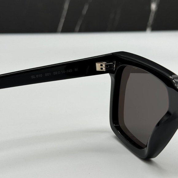 NEW SL610 001 SAINT LAURENT BLACK SQUARE SL 610 001 UNISEX SUNGLASSES - Picture 8 of 10